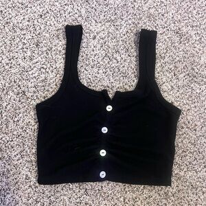 Buttoned crop top
